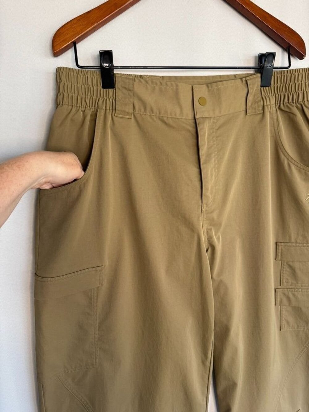 Nike Jordon Brown Kelp Heavyweight High Rise Cargo Wide Leg Jogger Pant X-Large - Picture 5 of 16